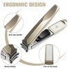 Donruby Nail Clipper Set, 15mm Wide Easy Press Lever Nail Clipper,Professional Fingernail Clipper and Toenail Clipper with Sharp Curved Blade and Nail File,Built for Men, Women,Seniors (Nickel Color)