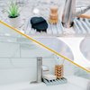 EFFILOGIC Kitchen Soap Tray - Dish Soap Holder for Kitchen Counter Kitchen Sink Sponge Holder Sink Protectors for Kitchen Sink Organizer Drying Mat for Kitchen Counter Bathroom Soap Holder MediumBlack