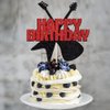 Qertesl Guitar Cake Topper，Music Theme Cake Topper，Music Note Birthday Cake Toppers Decorations For Musician Birthday Party Rock Theme Party Guitar Theme party Supplies