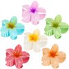 Flower Hair Claw Clips-6PCS for Thick Hair, Hawaiian Plumeria Hair Clips, Preppy Flower Hair Clip for Thin Hair, Hair Accessories for Women Girls Holiday Gifts