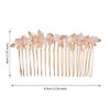 AW BRIDAL Pink Bridal Hair Comb Wedding Hair Piece Bride Hair Clip Bridesmaid Wedding Hair Accessories (Gold)