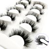 Mink Lashes Flu-ffy Lashes 20mm Long Flu-ffy False Eyelashes 3D Volume Curly Dramatic Fake Eyelashes Thick Full Lashes 5 Pairs Pack(5W-TB03)
