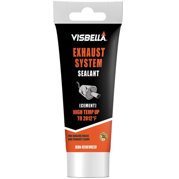 Visbella 75g Auto Vehicle Exhaust System Sealant, Non-Slumping Professional Repair Crack Adhesive Super Glue Sealer for Car Mufflers, Tailpipes, Catalytic Converters