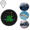 85mm Auto Digital Speedometer Odometer Tripmeter GPS Type 0-999 KM/H MPH with Turn Light High Beam 9-32VDC Waterproof for Car Motorbike Truck (Green)