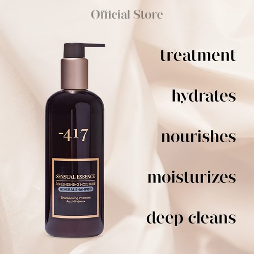 -417 Dead Sea Cosmetics Replenishing Moisture Mineral Shampoo - Cleansing & Nourishing - Perfect Solution For Beautiful Healthy Hair - with Aloe Vera & Sweet Almond Oil 11.83 fl oz.