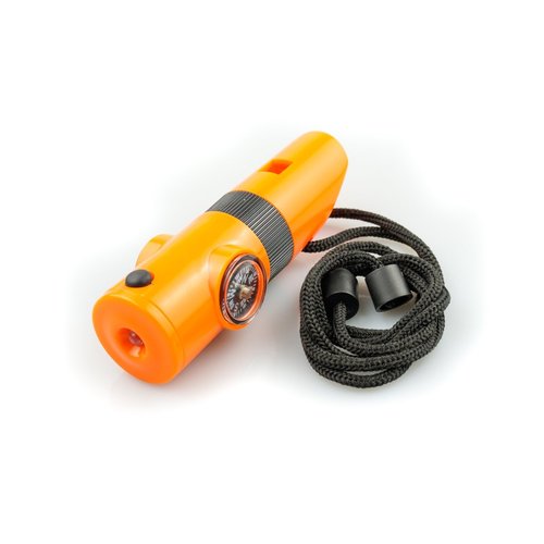SE 7-IN-1 Survival Whistle in High-Visibility Orange - CCH7-1OR