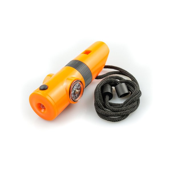 SE 7-IN-1 Survival Whistle in High-Visibility Orange - CCH7-1OR