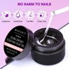 Makartt Solid Nail Glue Gel, Extra Strong Gel Nail Glue for Press On Nails and Nail Tips Long-Lasting Strong Adhesion Nail Glue for Acrylic Nails Clear Hard Gel for Nail Art Home Salon UV Light Cured