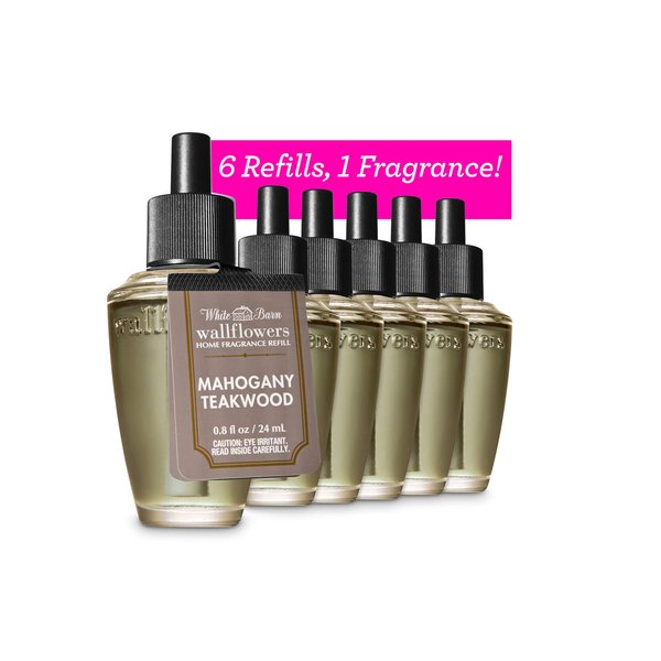 Bath & Body Works MAHOGANY TEAKWOOD 6-Pack Wallflowers Refill