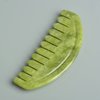 TEONEI Jade Head Comb Massage,Natural Jade Stone Head Therapy Massage Comb,Jade Hair Comb Scalp Massager Comb Scalp Care Massage Tool (3.14X1.57X0.16inch)