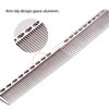 Cgbarber Professional Aluminum Dressing Comb, 4 Types Metal Hair Combs For Hair Styling Included Long Hair Cutting Comb，Short Styling Comb，Handle Comb，Tail Comb(silver)