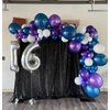 Purple and Blue Balloons Set, 50 PCS 10 Inch Purple Blue Black Party Balloons, Space Balloons Navy Blue Purple Silver Helium Balloons for Birthday Party Space Theme Baby Shower Supplies