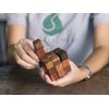 Snake Cube: Wooden 3D Brainteaser Puzzle for Adults STEM Skill Builder Interlocking Game. Educational Problem Solving Game for Adults. Handmade Desk Accent for Office