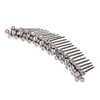 Alilang Contemporary Elegant Silver Tone Clear Crystal Rhinestone Bridal Hair Comb