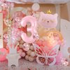 Cat Birthday Decorations, Cat Balloons, Pink 3 Balloon Number 40inch, Cat Themed Birthday Party Decorations, 3rd Birthday Decorations For Girl