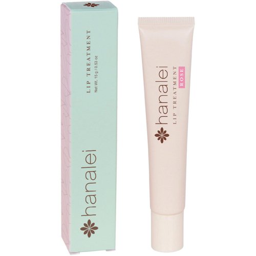 Cruelty-Free & Paraben-Free Lip Treatment to Soothe Dry Lips by Hanalei – Made with Kukui Oil, Shea Butter, Grapeseed Oil – Restores Dry Lips - Made in USA – Rose Tint – Full Size, 15g