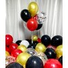 300 Pack Red Black and Gold Balloons +Red Black Gold Confetti Balloons 12 Inch for Birthday Party Wedding Festival Decoration