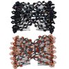 FXQHAN 2 Pcs Magic Hair Comb for Lady Women Girls Hair Styling Combs, Easy Stretch Beaded Combs Clips