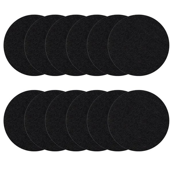 7.2 Inch Kitchen Compost Bin Filters Charcoal Replacements, ENLOY 12 Pack Charcoal Filters for Countertop Home Bucket, Longer Lasting Round Extra Thick Activated Charcoal