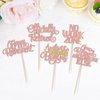 30 PCS Happy Retirement Cupcake Toppers Officially Retired Cake Toppers No Work Zone Adventure Begins Cupcake Picks for Retirement Theme Farewell Birthday Party Decorations Supplies Rose Gold