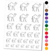 Dromedary Camel Temporary Tattoo Water Resistant Fake Body Art Set Collection - Brown (One Sheet)