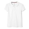French Toast girls Short Sleeve Peter Pan Collar School Uniform Polo Shirt, White, 10 12 US