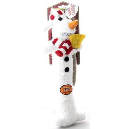 Multipet's Snowman Loofa Plush Dog Toy