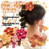 5 Pcs Spiral Telephone Wire Hair Bands Flower Shape Colorful Telephone Line Hair Rope No Crease Coils Thick Thin Hair Ponytail Braids Scrunachies Fixed Rope Accessory for Women Girl