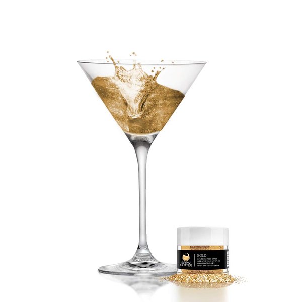 Brew Glitter - Gold (4g 1x Shaker Jar) | Edible Glitter For Beer, Cocktails and Mocktail Beverages!