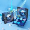 Docolor Eyeshadow Palette 9 Colors Gemstone Shadow Palette Highly Pigmented Mattes Shimmers Naked Smokey Glitter Cream Colorful Powder Blendable Long Lasting Waterproof Makeup Palette-Blue