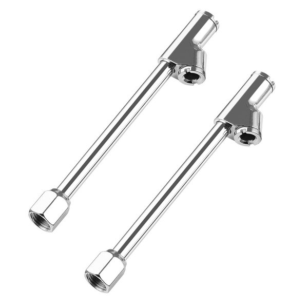CZC AUTO Inflatable Air Chuck Straight on Foot Dual Head Truck Tire Chuck 1/4" FNPT Extension Stem Compatible with Inflator Air Pump Compressor Accessories for Truck Bus Car Motorcycle (2 Pack£©