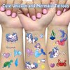 Ozepao 480 Pieces Unicorn & Mermaid Temporary Tattoos for Kids Girls Party Favors Birthday Decorations & Supplies