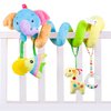 Caterbee Baby Car Seat Toys, Activity Spiral Stroller Hanging Toys with Rattle for Infant (Elephant)