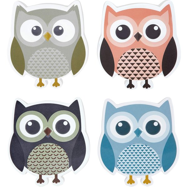 4 Pieces Cute Owl Erasers Magnetic Owl Whiteboard Eraser Animal Shaped Dry Erase Chalkboard Erasers with Felt for Classroom Office Home (Random Color)
