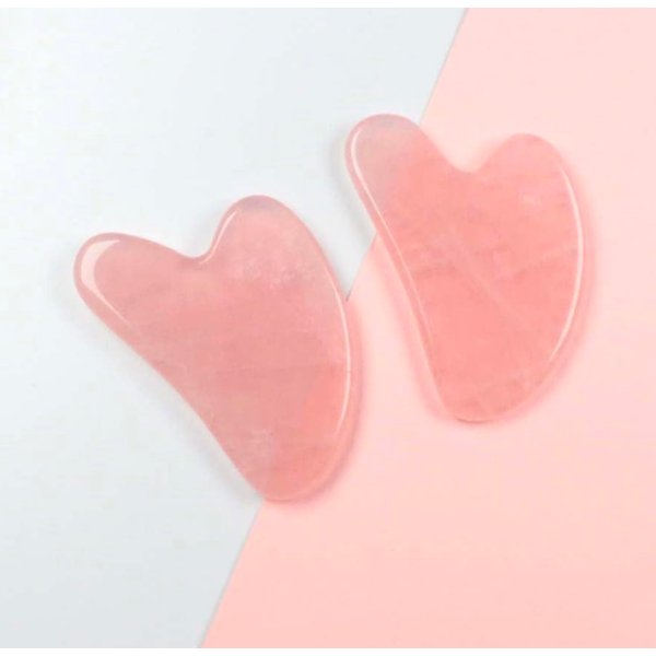 CILESS Sculpted Gua Sha, Rose Quartz Guasha Facial Tool, Anti Aging Facial Massage Tool, Self Care Gift