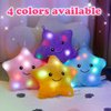WEWILL 9'' LED Twinkle Star Soft Plush Pillow Toys Glowing Stuffed Star Light up Pillow Plush with Colorful Night Lights Birthday Valentines Day Gift for Toddler Kids(Pink)