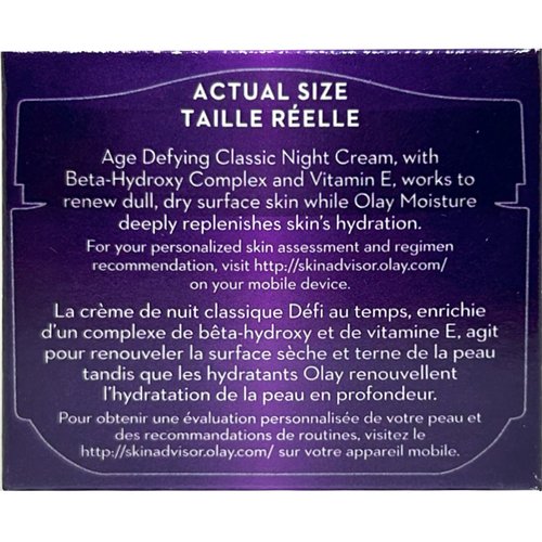 OLAY Age Defying Classic Night Cream 2.0 oz (Packs of 4)