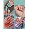 504 PCS No C Curve Clear Nail Tips for Acrylic Nails Professional, 3XL Extra Long, 12 Sizes Half Cover Straight Tapered Square French Fake Nail Tips for Nail Salons Home DIY
