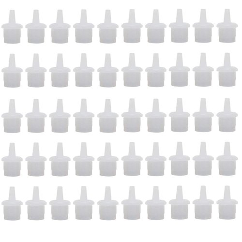 50Pcs Eyelash Glue Bottle Replacement Nozzle Caps Lash Glue Bottle Replacement Plug Mouth Tips for Home or Beauty Salon Eyelash Extension Tool