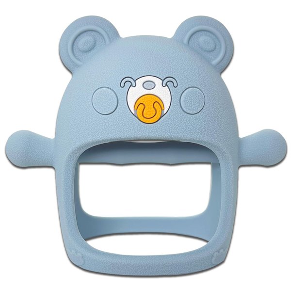Pepicat Baby Teething Toys, No Drop Teething Toys for Babies 0-6 Months, Baby Chew Toys for Teething Relief, Hand Teethers for Babies, Great Baby Shower Gifts, Christmas Gifts, Blue