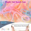 2000 PCS Hair Bands, Elastic Hair Band, Mini Hair Rubbers Ties with 2 PCS Topsy Tail Hair Tools for Girls Ponytail Hair Accessories, Soft Elastic Bands Non-Slip Small Hair Ties. (Colors)