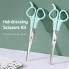 Hair Cutting Scissors and Thinning Shears, 2 Pack 6 inch Professional Stainless Steel Barber Scissors with Sharp Blades, Ergonomic Hairdressing Scissors for Men Women Kids and Pets Hair