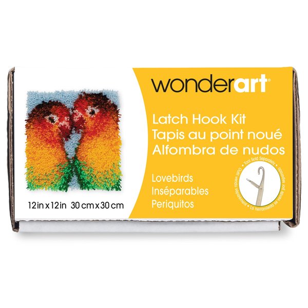 Wonderart Lovebirds Latch Hook Kit, 12" X 12" (426209)