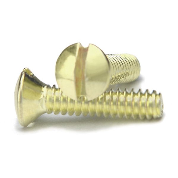 Amerelle PSBR Wallplate Screws, 1/2", Brass
