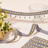FINGERINSPIRE Gray Braid Trim 5/8" X 12.5 Yards Polyester Ribbon Woven Gimp Fringe Trim for Costume DIY Crafts Sewing Jewelry Making Home Decoration