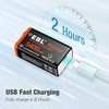 EBL Rechargeable 9V Lithium Batteries, 5400mWh USB 9 Volt Li-ion Batteries Long-Lasting(2 Pack)