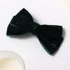 Velvet Hair Bows Dark Green Ribbon Alligator Clip Barrettes Hair Pins 4" Christmas Early Spring Holiday Dress outfit Decor Accessories for Women Toddler Teen Girls Xmas Birthday Gift