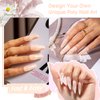ROSALIND Nude Poly Extension Gel, 60ml Light Nude Poly Nial Gel Builder for Nail Art Decoration,Nail Thickening Extension Easy to DIY Use at Home Need UV Lamp