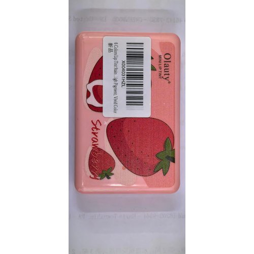 6 Colors Lip Tint Stain Set, Strawberry Lip Tint Stain Korean Lip Gloss Plumping Mini Liquid Lipstick, Multi-use Lip and Cheek Tint, Long lasting Vivid Color Lip Makeup