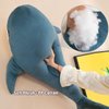 Kekeso Giant Shark Plush Pillow Soft Toy Stuffed Blue Shark Animal Pillow Comfortable Sleeping Pillow Back Cushion Doll Gift for Kids (Blue, 60cm/23.62inch)